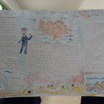 Cartellone con disegni marini alunni 4^ A Sa Sedda